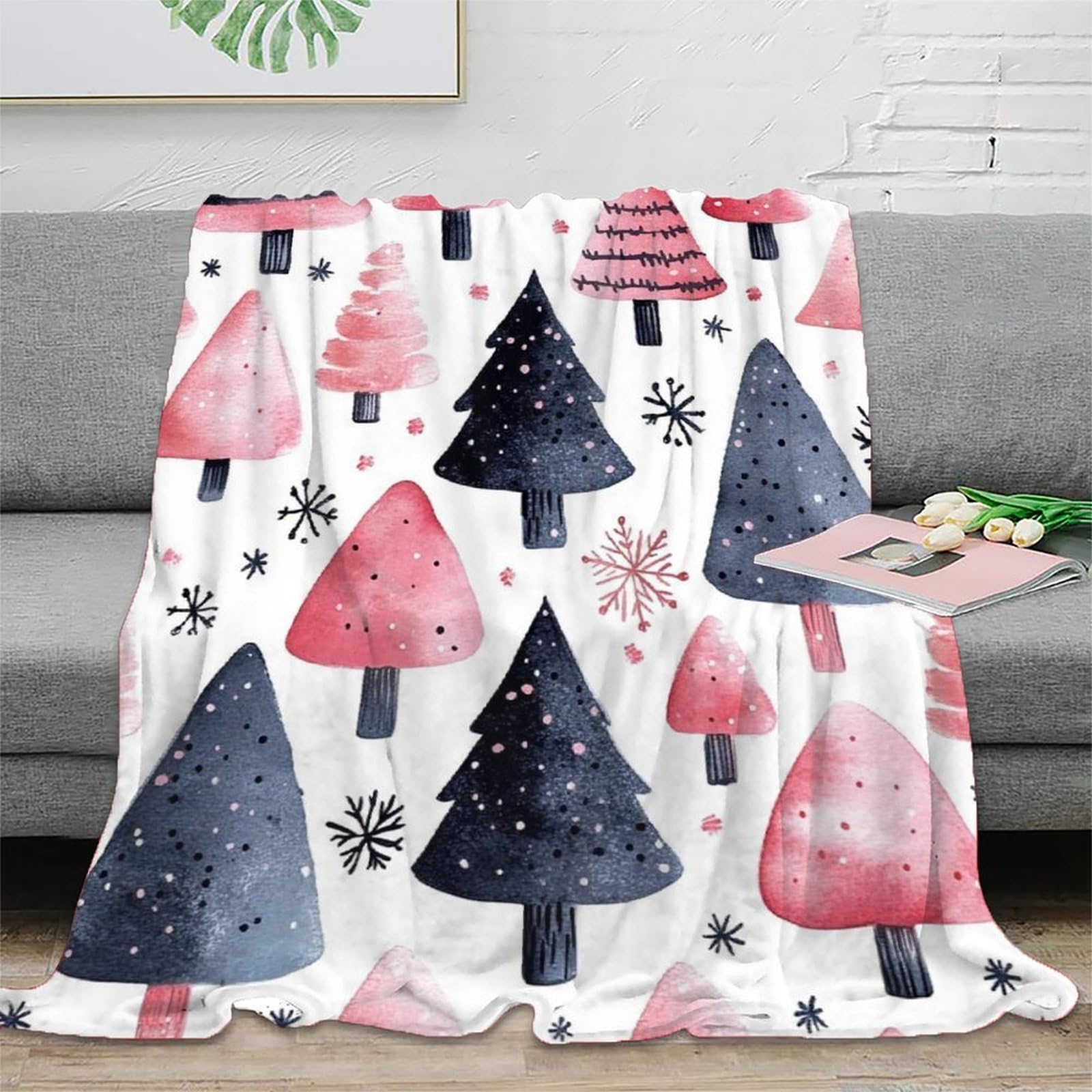 Couverture hiver lavable contre le froid grand jeté de canapé microfibre Noël 200x230cm