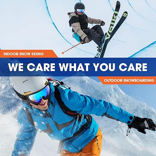 Miniatura 7 de MAMBAOUT - Paquete de 2 gafas de nieve para esquiar gafas de snowboard para hombres mujeres jóvenes niños o niñas