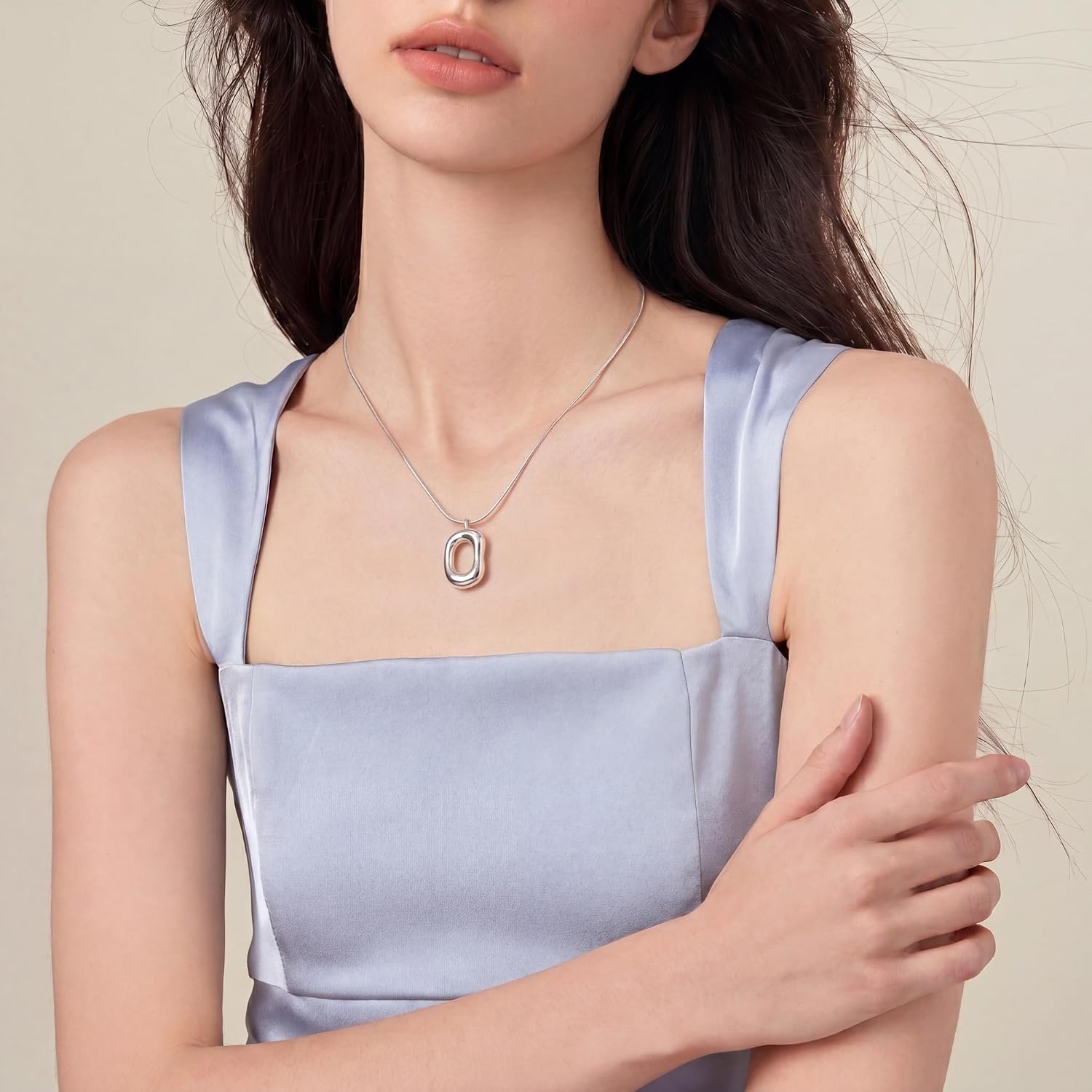 Dr's gift Gold Knot Pendant Necklace for Women Geometric Drop Chunky Gold Necklace 14K Gold Plated Statement Necklaces
