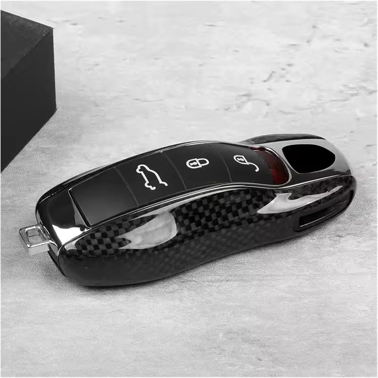 Compatible for Porsche Cayenne 92A 9YA/Macan 95B/Panamera/971/911/718/Boxster/982 Cayman/Taycan Car Key Case Cover Shell(Style 1)