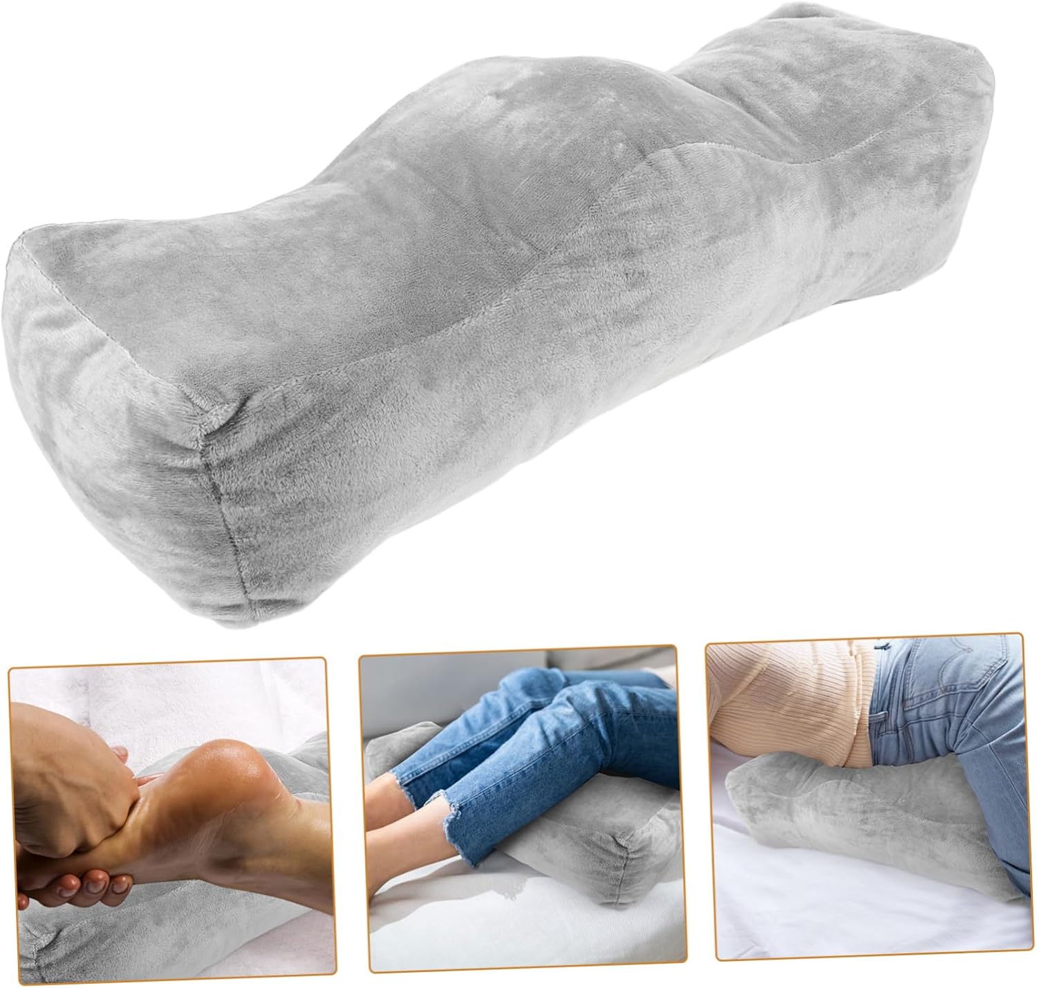 Zerodeko Ergonomic Foot Elevation Pillow for Sleeping Comfortable Leg Rest Cushion for Swelling Relief and Knee Prevention Multipurpose Support for Feet Waist Neck at Home Office Travel