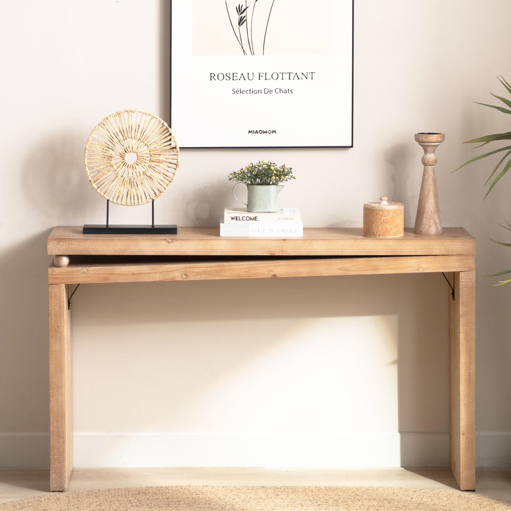 Amazon.com: Wekuku 52 Inches Slim Wood Console Table with