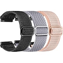 G39 Smart Watch Bands, Nylon Bands for KACUBAKU/DEKELIFE/AKUMAKA/Haulvean/Mingwear G39 Smartwatch Replacement Breathable Elastic Adjustable Straps 3-Pack