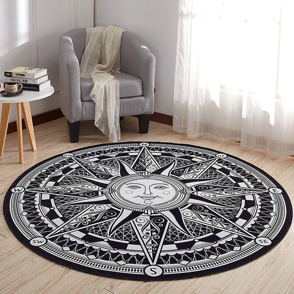 Tapis rond à poils longs pour créer un dortoir cocooning et une chambre moderne