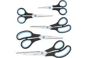 Set of 5 Stainless Steel All Purpose Scissors for Crafting