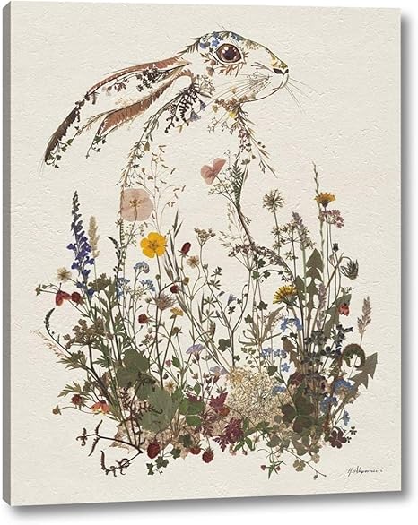 Amazon Com Hiding Hare By Helen Ahpornsiri 24 X 30 Canvas Art Print Gallery Wrapped Ready To Hang Posters Prints