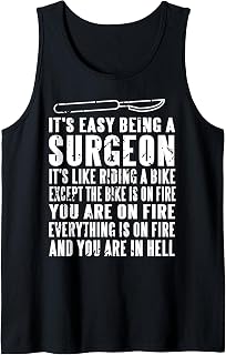 Funny Chaos Surgeon Bike Fire Humor for Medical Staff Tank Top