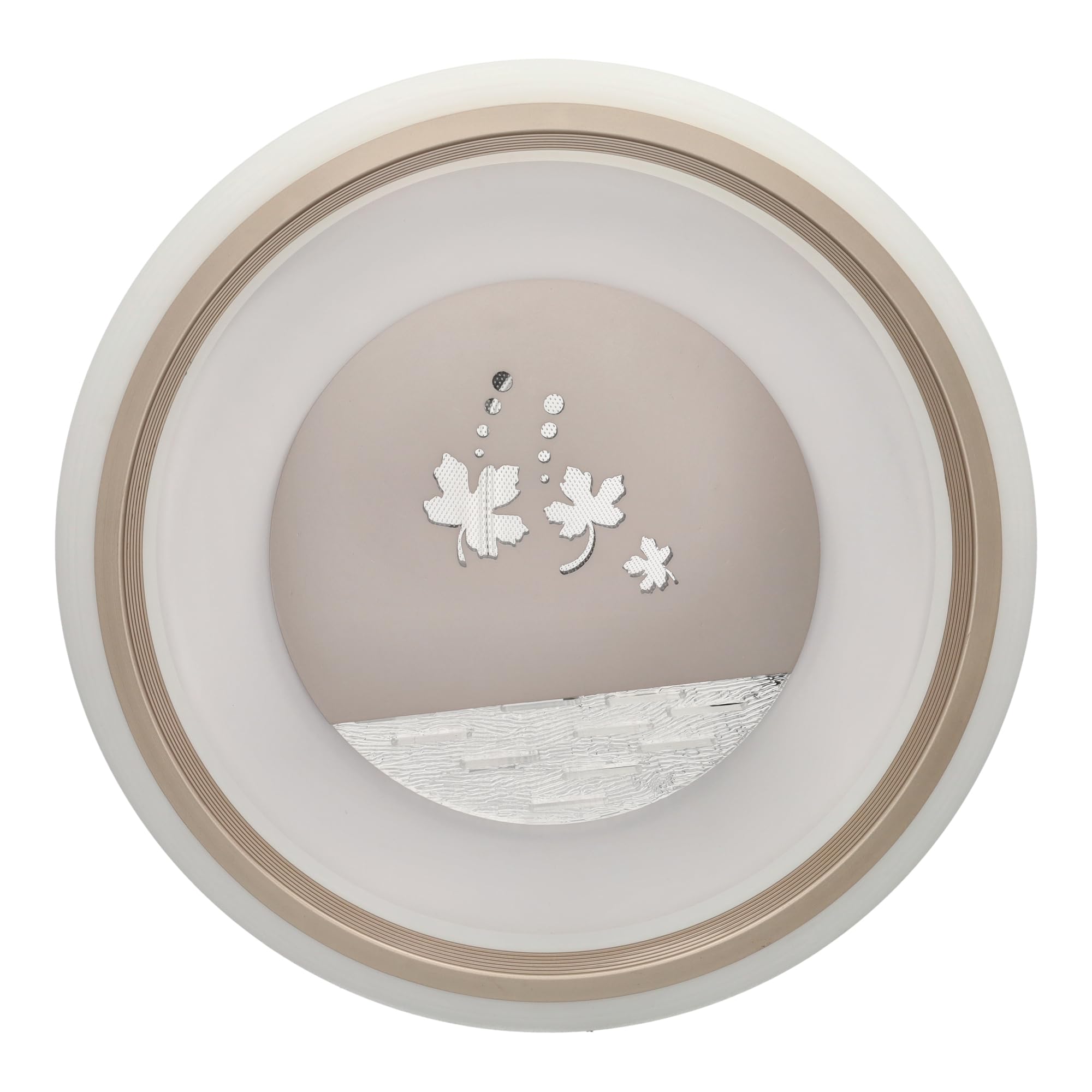 Jandei - Plafón LED Redondo para Techo, Tono de Luz Regulable CCT 74W, Lámpara Decorativa de Interior Moderna Diseño Hoja Ø 500mm