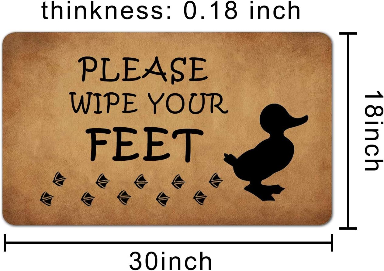 Nobranded Welcome mat(29.5" x 17.7) Non-Slip mat Funny mat Personalized Home Decor mats for in Door Kitchen Entrance Rugs and Mats (Please Wipe Your feet)