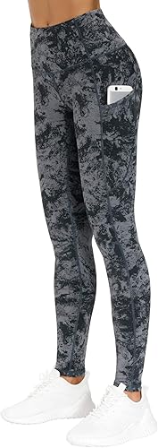 Miniatura 2 de The Gym People - Pantalones deportivos gruesos de tiro alto, con bolsillos y control de abdomen, leggings para entrenar, correr, hacer yoga