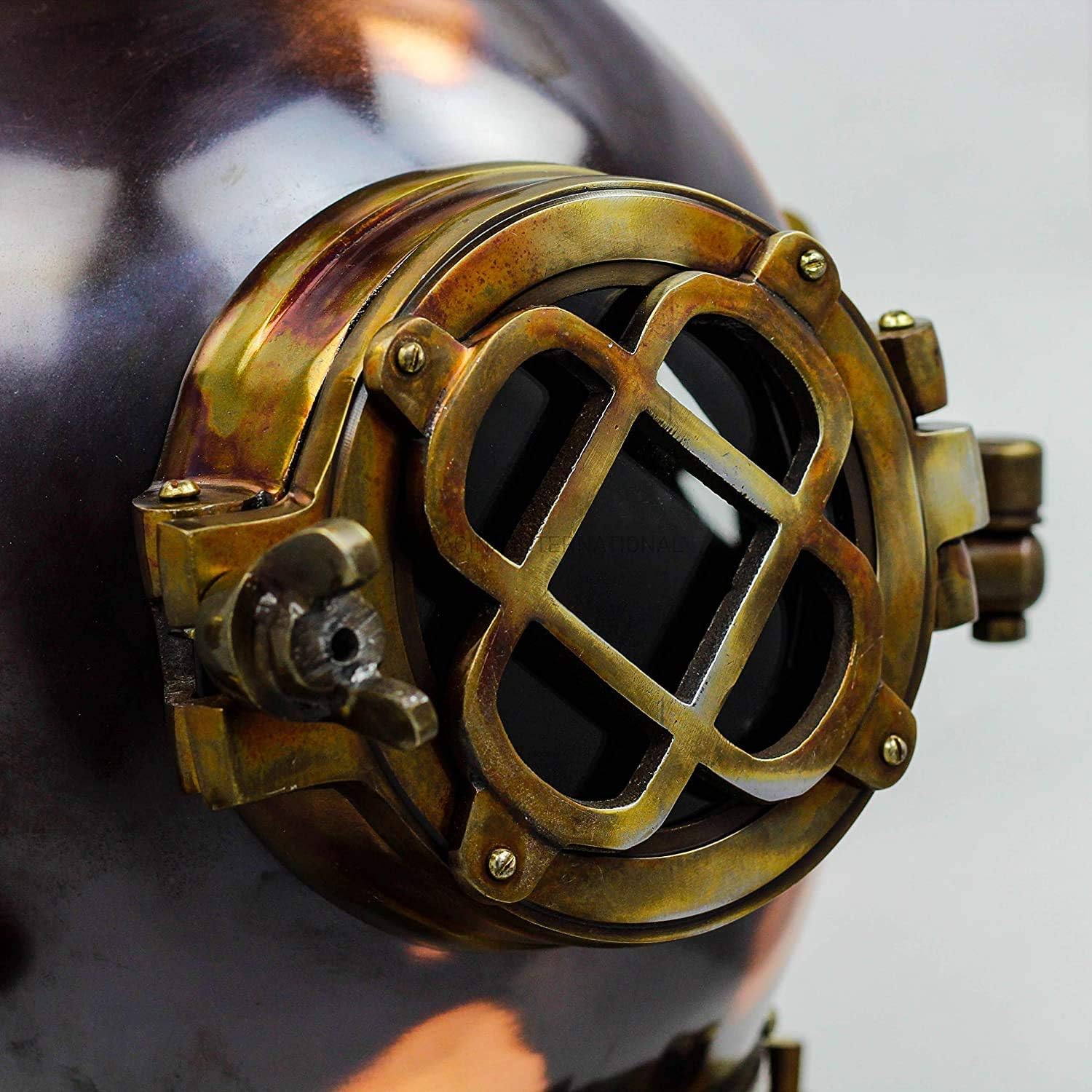 Piru Scuba Diving Nautical Helmet | Maritime Ship Decorative Antique Black Helmet 6"