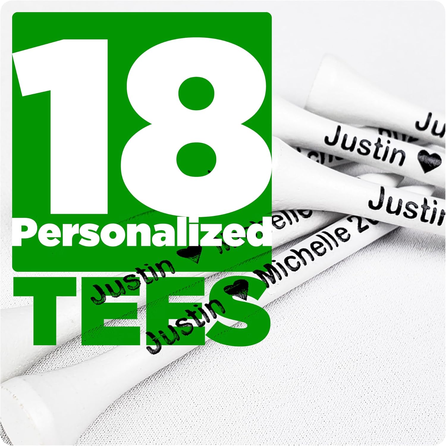 Personalized Golf Tees with Names, Direct Print, 2.75 inch, Your Font Colors, Bulk Discount Custom Weddings, Golf Outings, Company Events, Bachelor, Bachelorette, Family Reunions, Save the Date