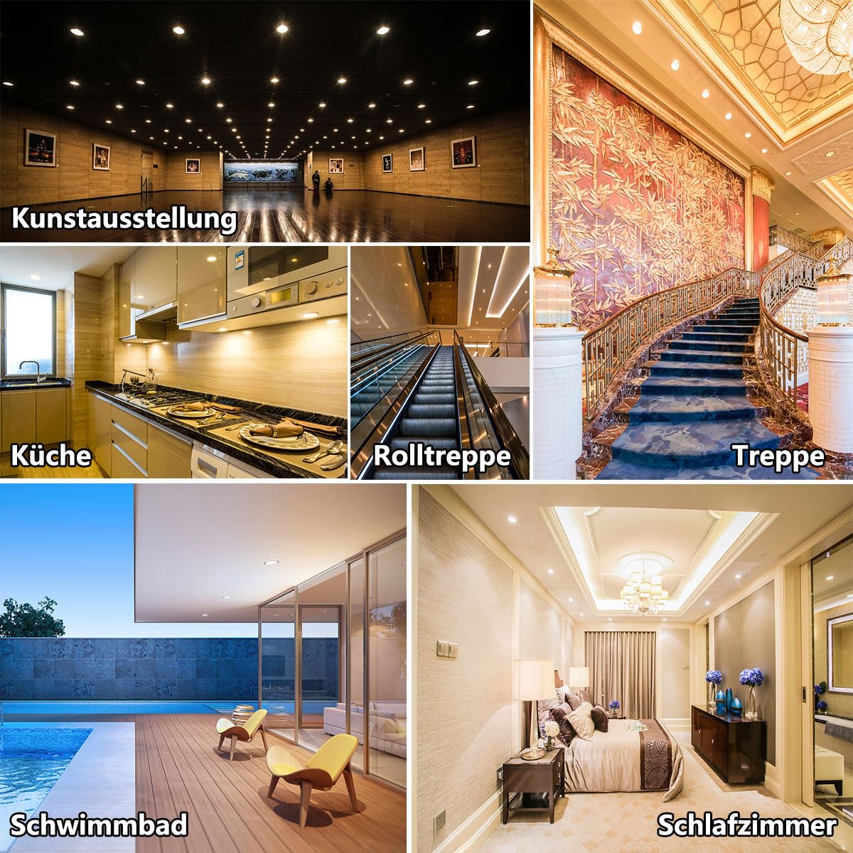 5er LED Einbaustrahler 230V, 9W 720LM Deckenspots Spotlight Dimmbar, 11mm Ultra Flach Einbauleuchten mit Trafo IP44 LED Spots Lampe für Badezimmer Küche Wohnzimmer Warmweiß 3000K Rund Panel