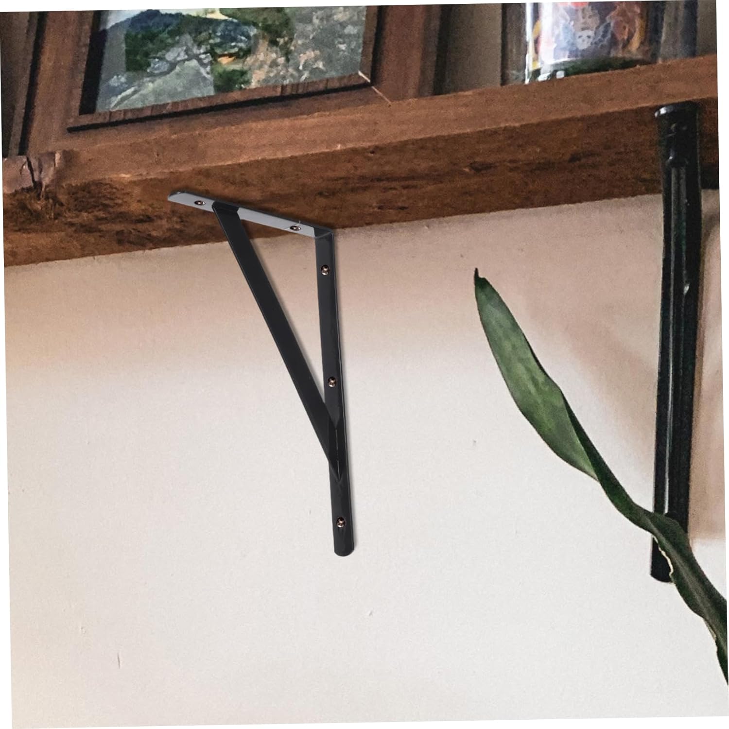 Artibetter 12pcs Wall-Mounted Iron Shelf Brackets Wall-Mounted Shelf Hardware Decorative Brackets for Floating