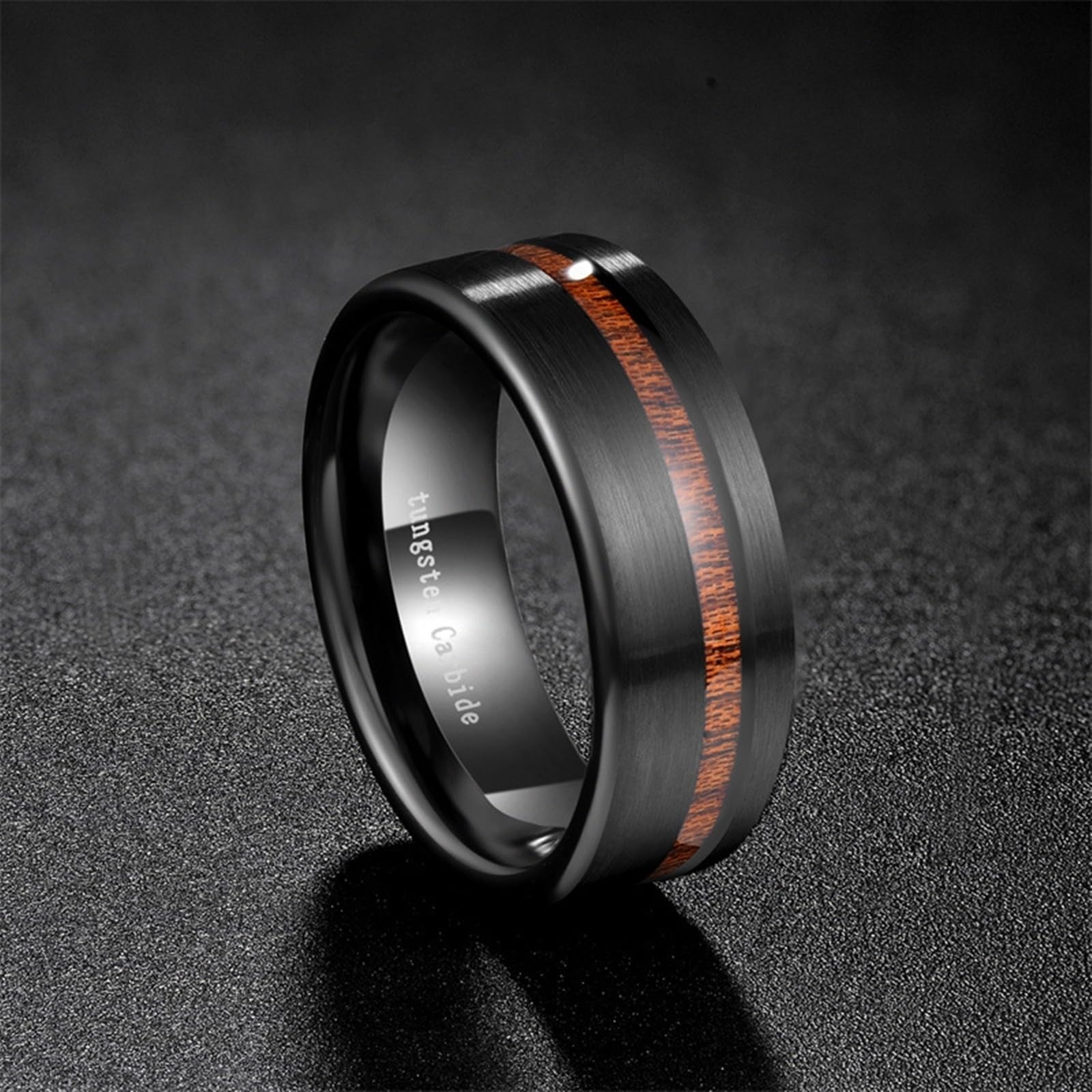 Anillo de Tungsteno para Hombre 8 mm, Anillos Personalizados Talla 12 a 27