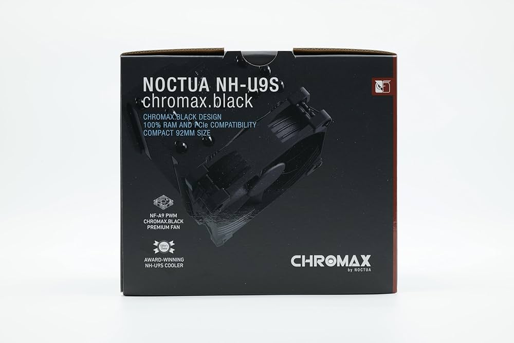 【新品未使用】NOCTUA NH-U9S chromax.black Noctua NH-U9S Chromax.Black, 92Mm Single-Tower CPU Cooler