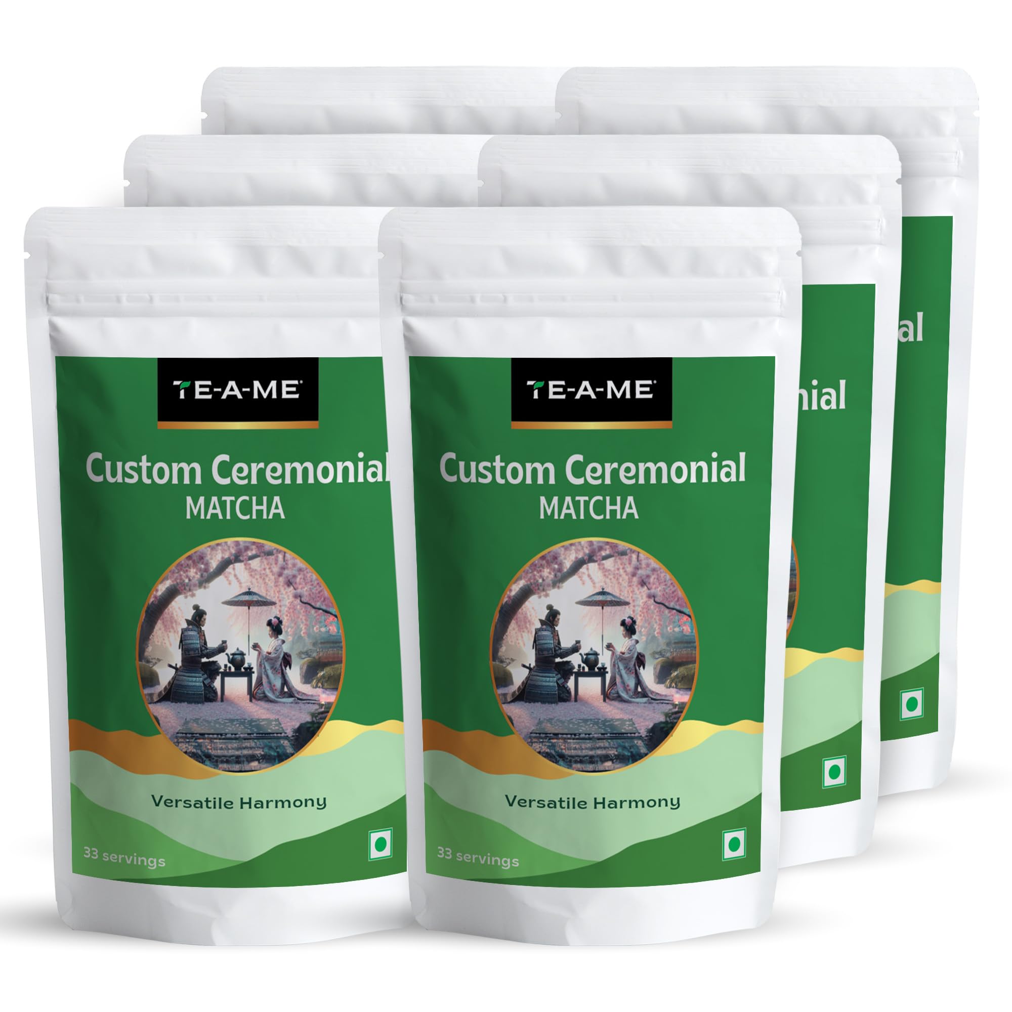 TE-A-ME Matcha Tea Powder - 300g (198 Servings) | Superfood | Custom Ceremonial Japanese Matcha Green Tea Powder