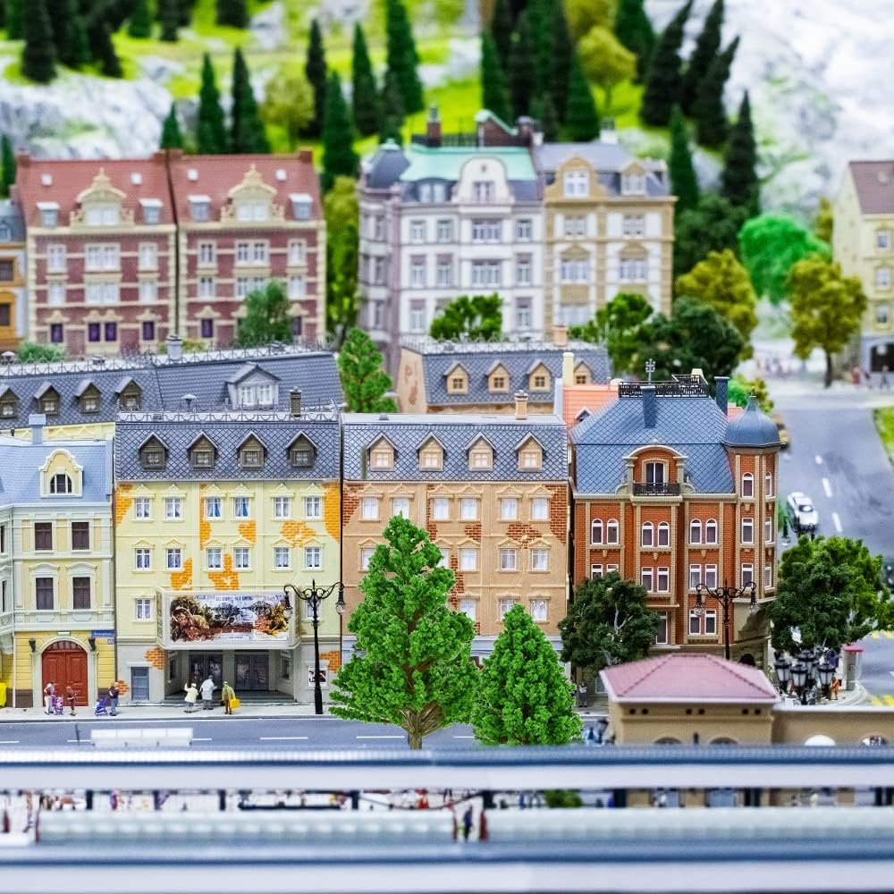 Mini Model Miniature Trees Mixed Train Scenery Architecture Trees Fake Trees for DIY Crafts Building Model Scenery Landscape Green 1.2-3.9 inch 20 PCS