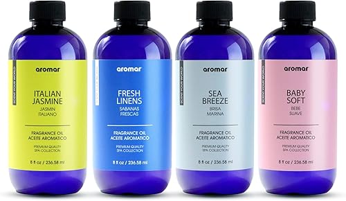 Miniatura 10 de Aceite de fragancia premium AROMAR - Aceite esencial para difusores y aromaterapia en el hogar - Ropa de cama fresca 8oz