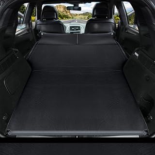colchón Hinchable para Coche, colchón hi Inflado automático,portátil,Plegable,Fabricado con Tela Transpirable, Adecuado para SUV,Minivan,MPV,Senderismo y mochileros,(Color:Negro)