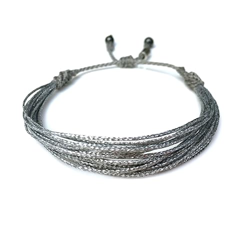 Miniatura 45 de Colorful Bracelet for Men and Women with Hematite Stones: Handmade Designer Adjustable Multistrand String Knotted Macrame Friendship Bracelet