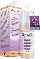 Vista 1 de Gynofit Espuma de lavado femenino, sin perfume, limpiador íntimo que equilibra el pH para el cuidado diario y el afeitado, con ácido láctico y aloe