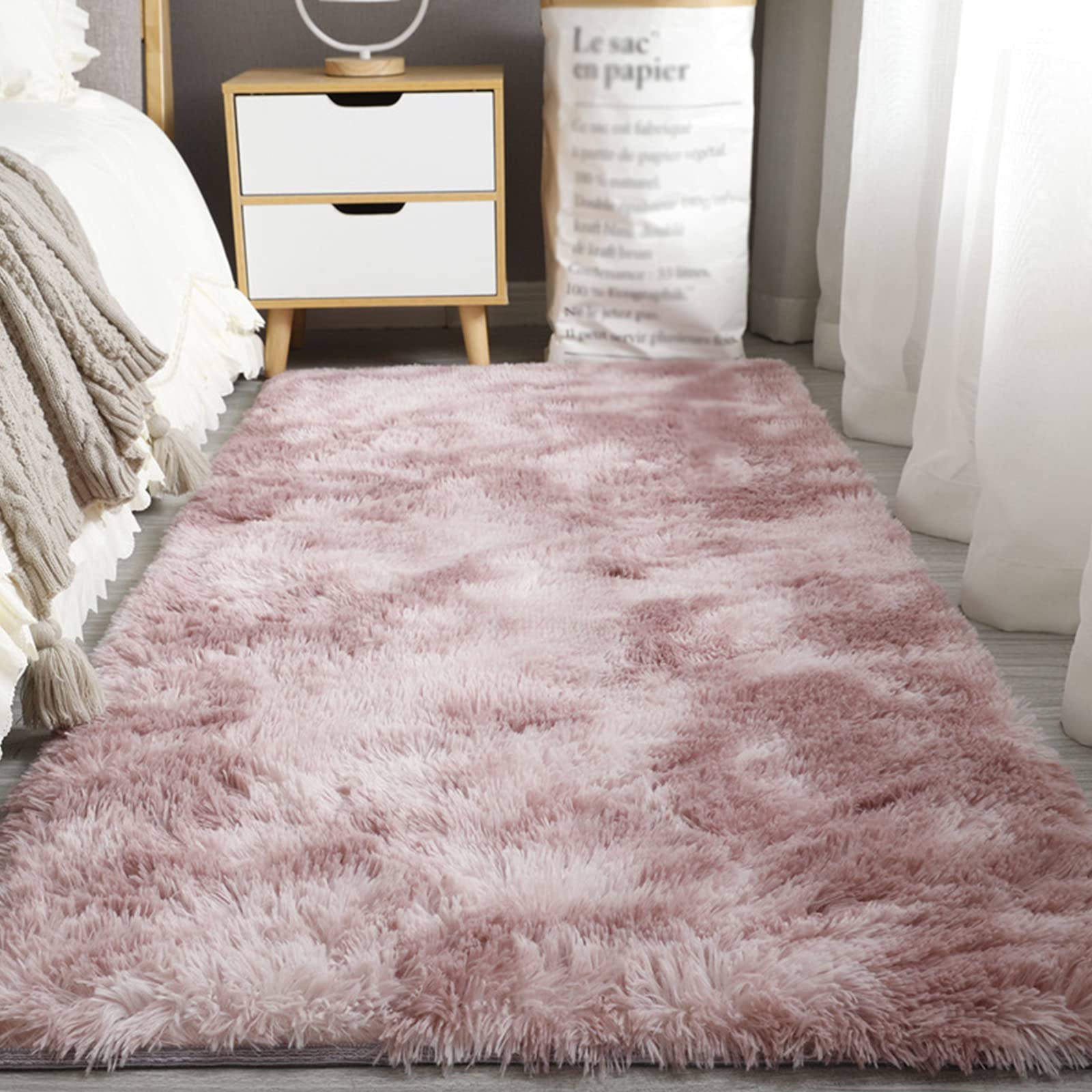 Tapis de salon de chevet LWZ 120cmx200cm aux finitions soyeuses