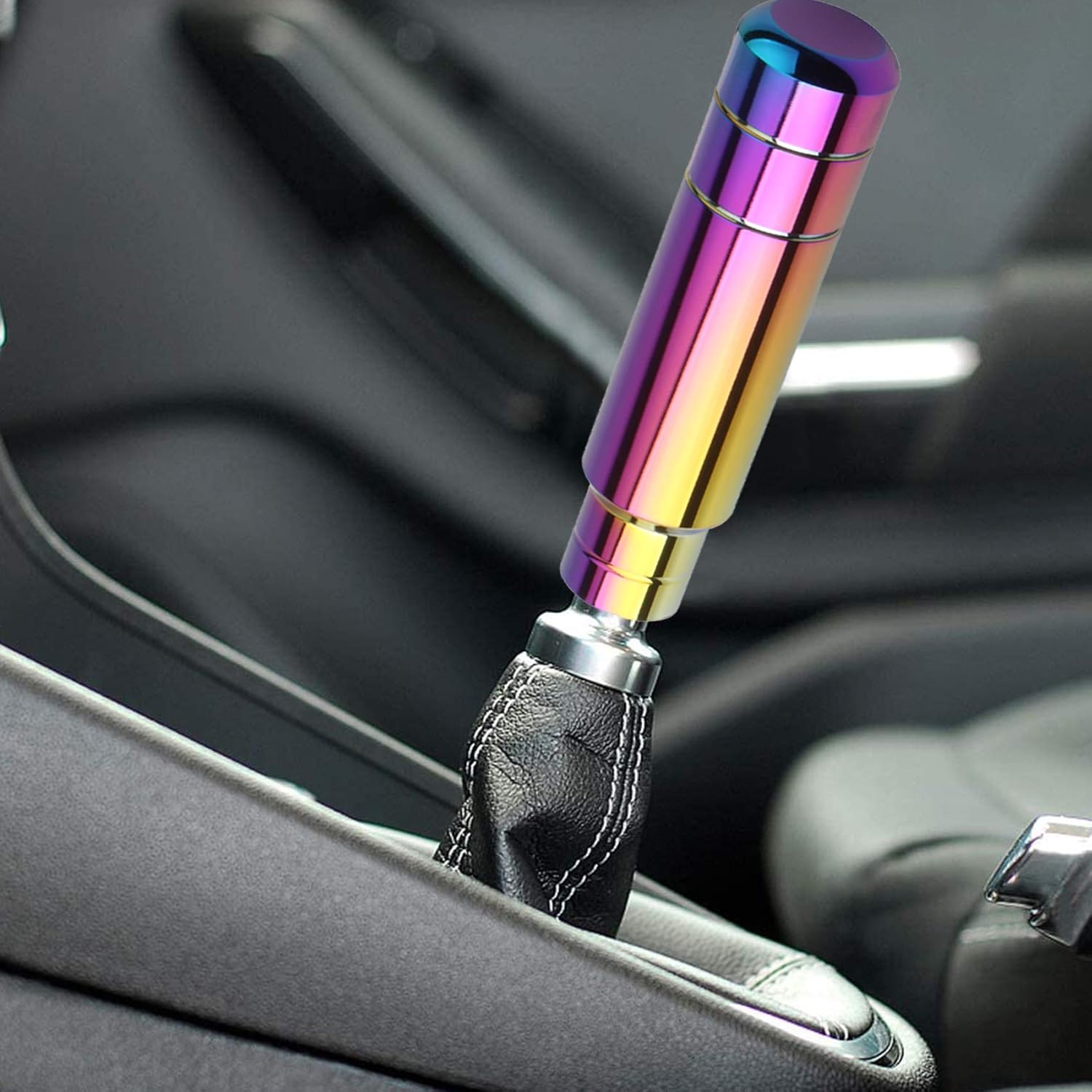 AUTENS 13CM Aluminum Weighted Shift knobs, Long Stick Universal Gear Shifter Knobs, Multicoloured Shifter Lever Head Fit Most Automatic Manual Vehicles with 3 Threaded Adapters