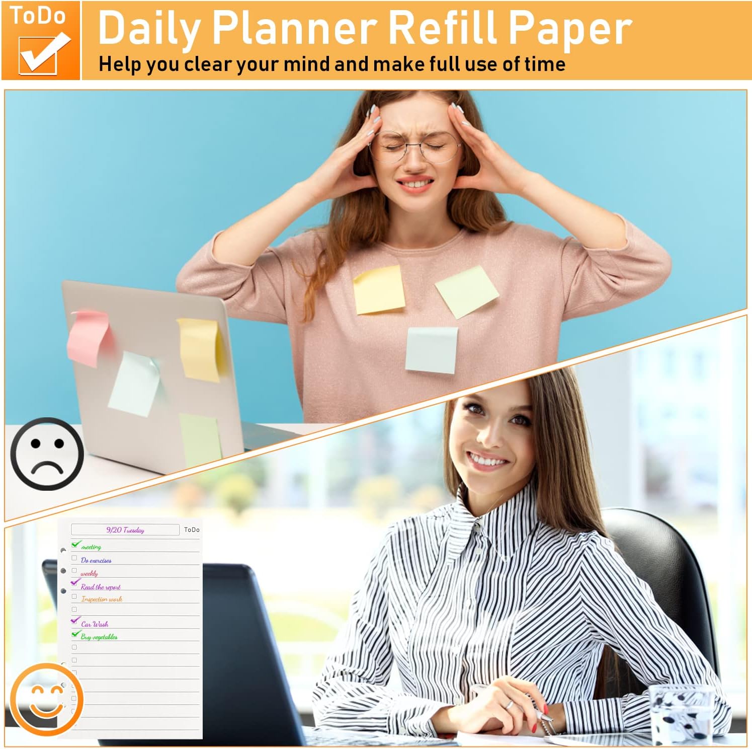 A5 Refill Paper, Planner Inserts for A5 Binder Journals Notebook image 2