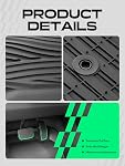 YHTAUTO Floor Mats Fit Chevy & GMC & Cadillac, Silverado/Sierra 1500 2500HD 3500HD, Suburban, Tahoe, Yukon/Yukon XL, Escalade/Escalade ESV, TPE All Weather Car Mats Waterproof Odorless Floor Liner