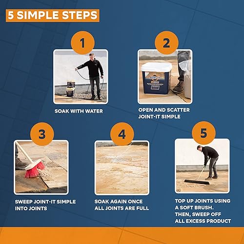 Miniatura 6 de Joint-It Simple Dark Grey  Mejor alternativa de arena polimérica, arena para juntas de patio sin neblina para losas y adoquines, aplicación húmeda,