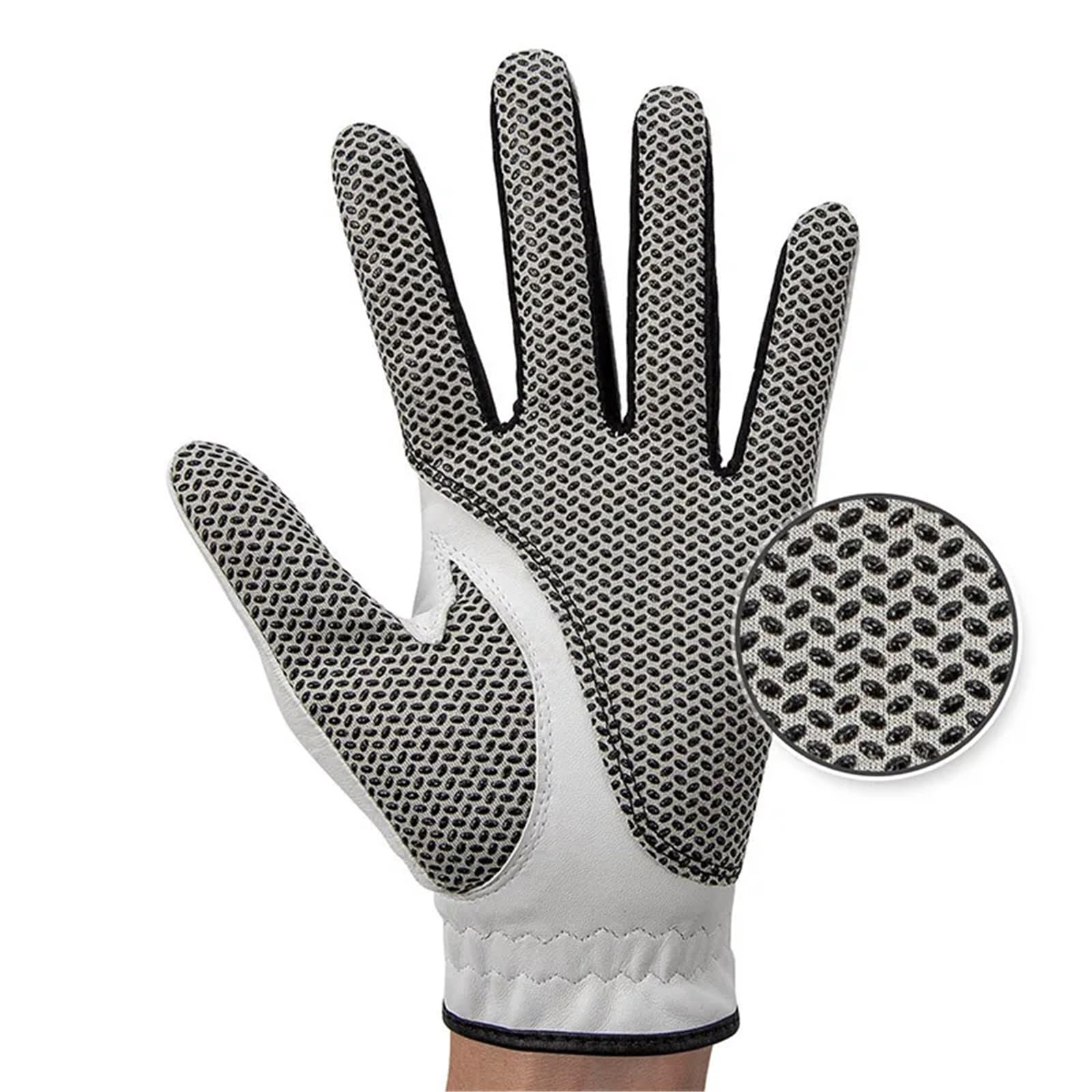 Guantes De Golf Guante de Mano Izquierda 2 uds con Guantes Protectores Antideslizantes con Marcador de Bola Guante de Cuero Suave for Hombres de Golf Golf Guantes