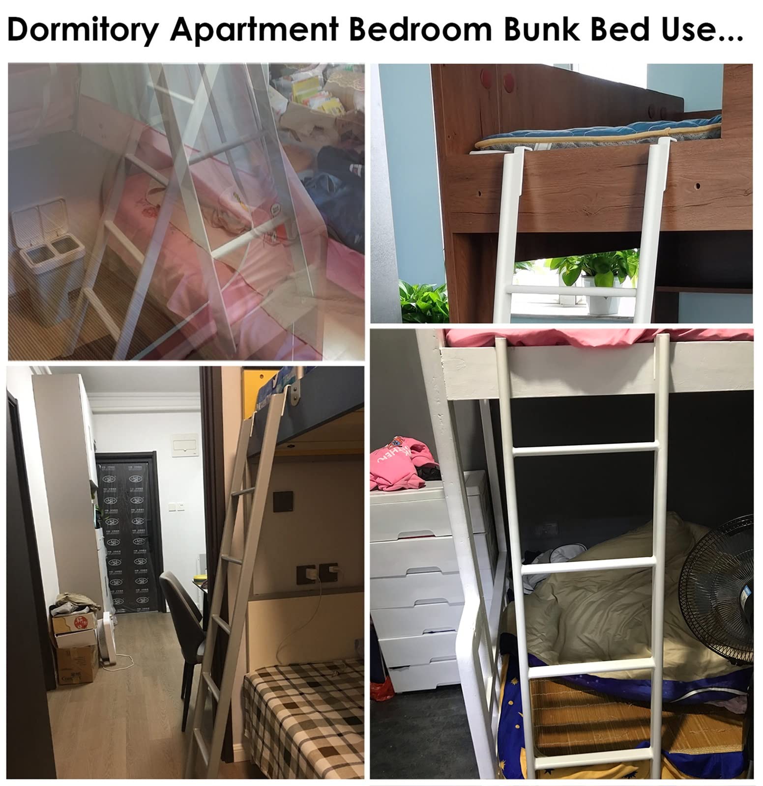 Heavy-Du - Escalera de litera de metal de 5 pies para caravana y cámper, peldaños anchos, escalera resistente y segura para dormitorios de niños, acceso a autocaravanas, diseño para fácil escalada