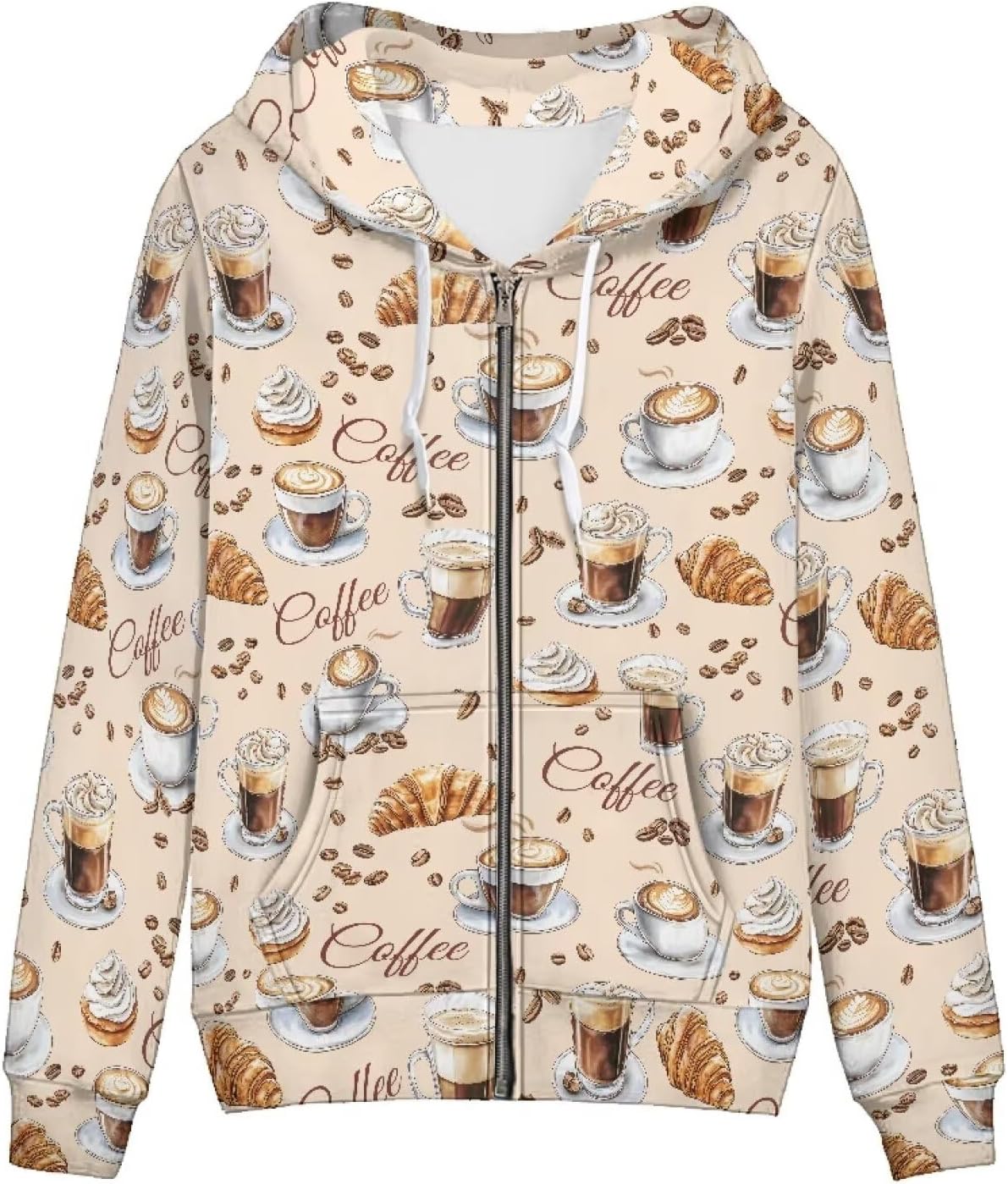 Zip Up Hoodie for Women Long Sleeve Sweatshirt with Pockets