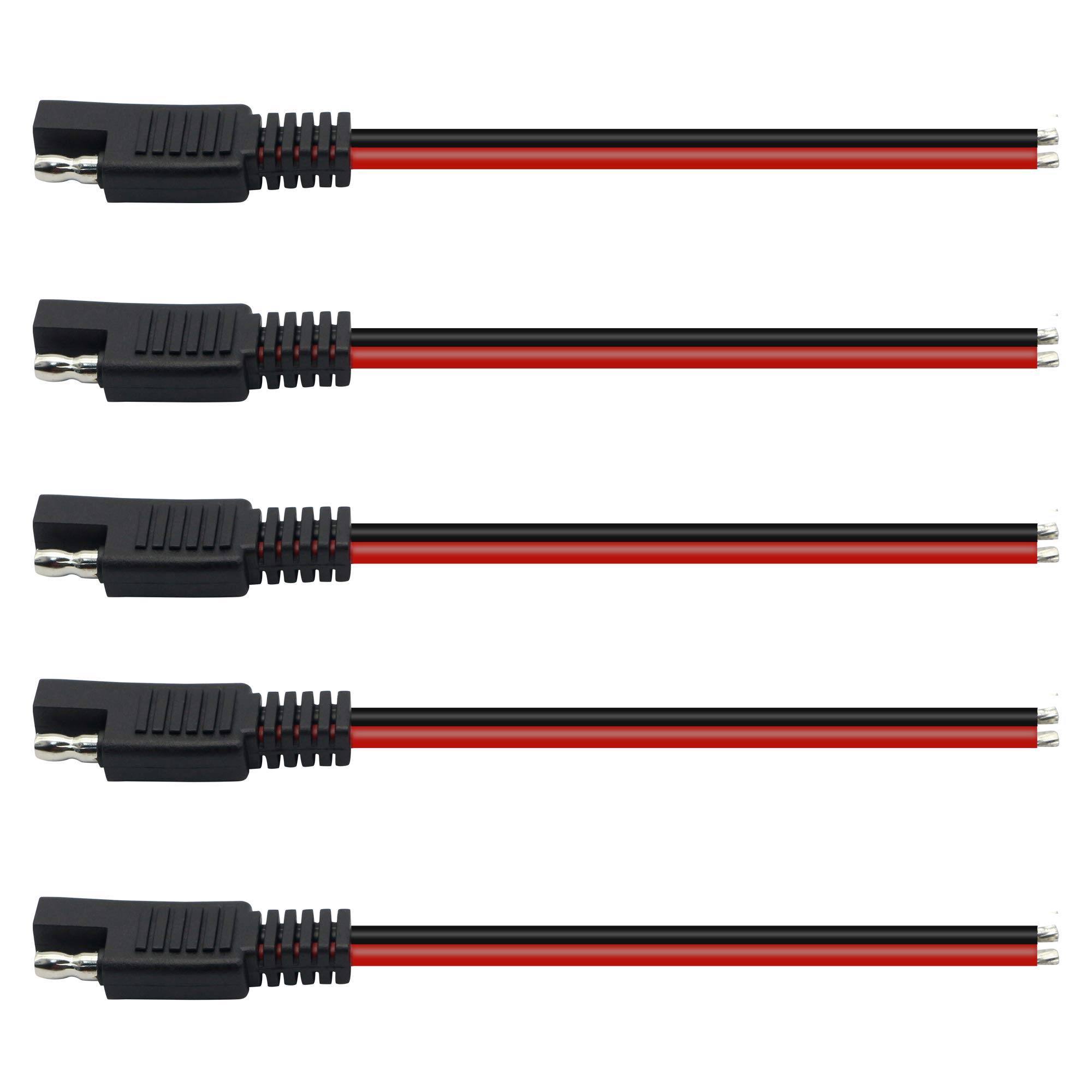 Câble de connecteur SAE 12V 14 AWG - Lot de 5 pour motos et voitures