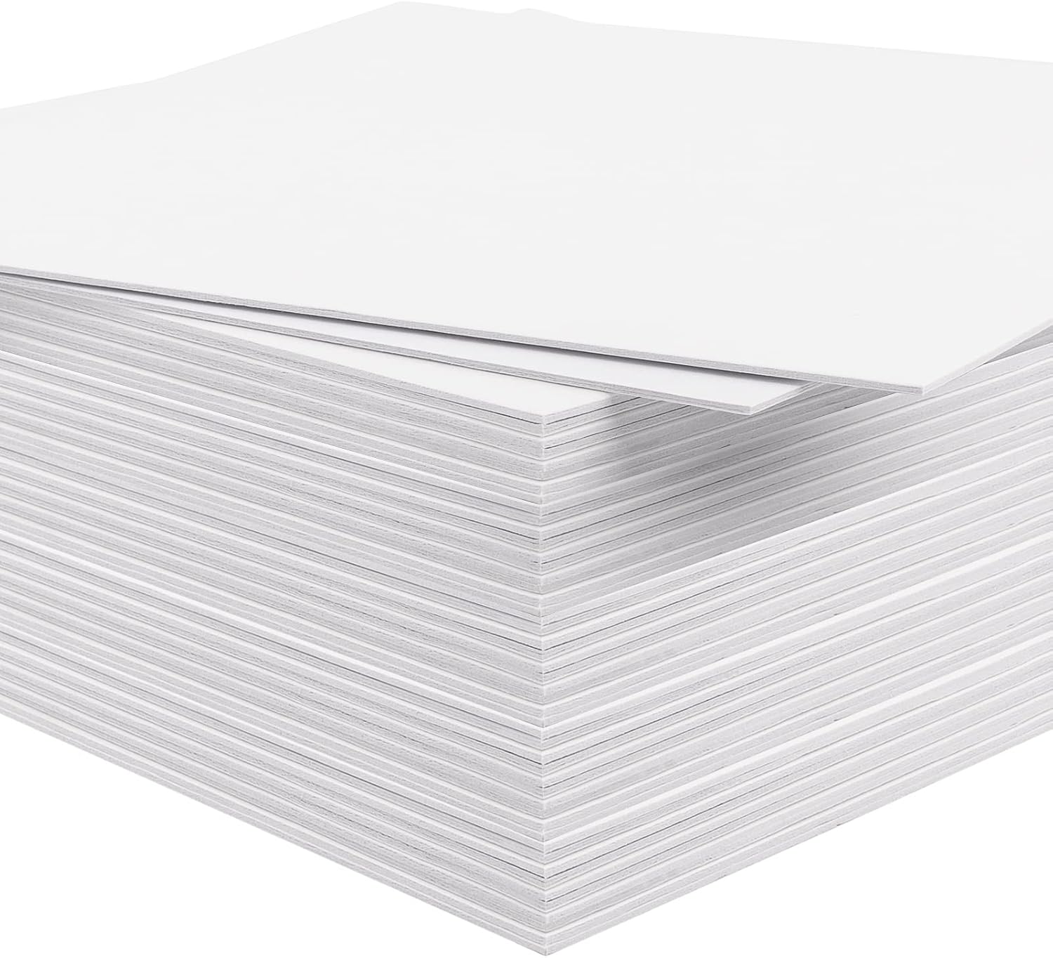 Mat Board Center, 50 Pieces 8x10 White Uncut Mat Boards