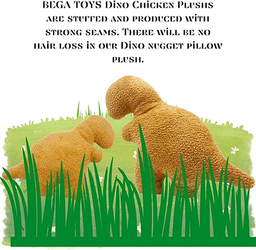 Miniatura 3 de Peluche de pepita de pollo Dino Tyran Rex, almohada de pepita de dinosaurio de 16 pulgadas, almohada de peluche suave para una bonita decoración de