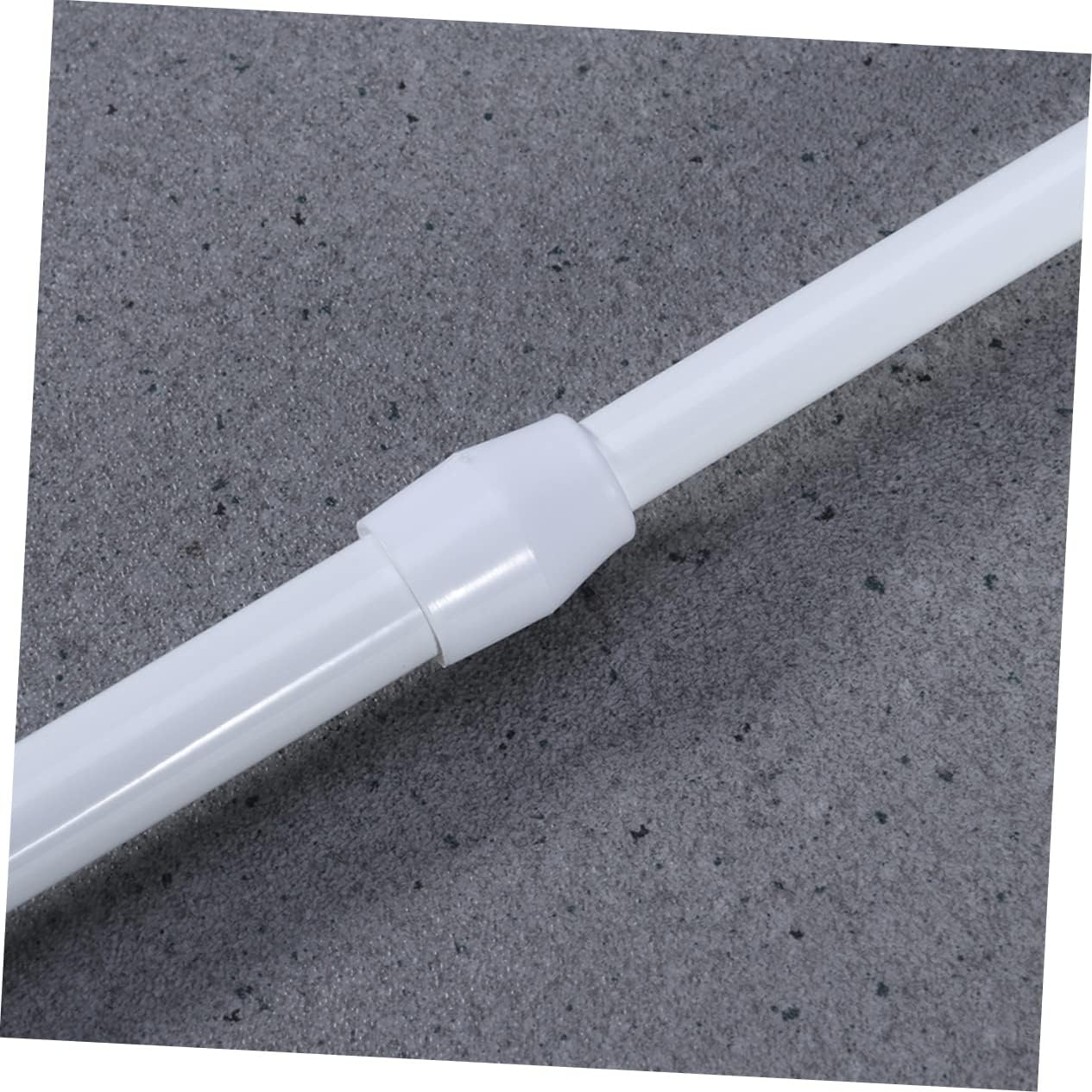 4Pcs High Carbon Steel Extendable Shower Curtain Rod Multi Function Telescopic Bar for Bathroom and Home Use Sturdy Tension Pole White