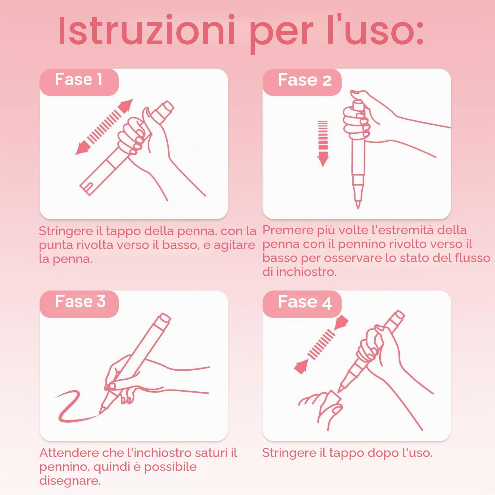 Arrtx Pennarello acrilico, serie Simptap, forte opacità, punta a pennello per pittura rock, fai da te, confezione da 48