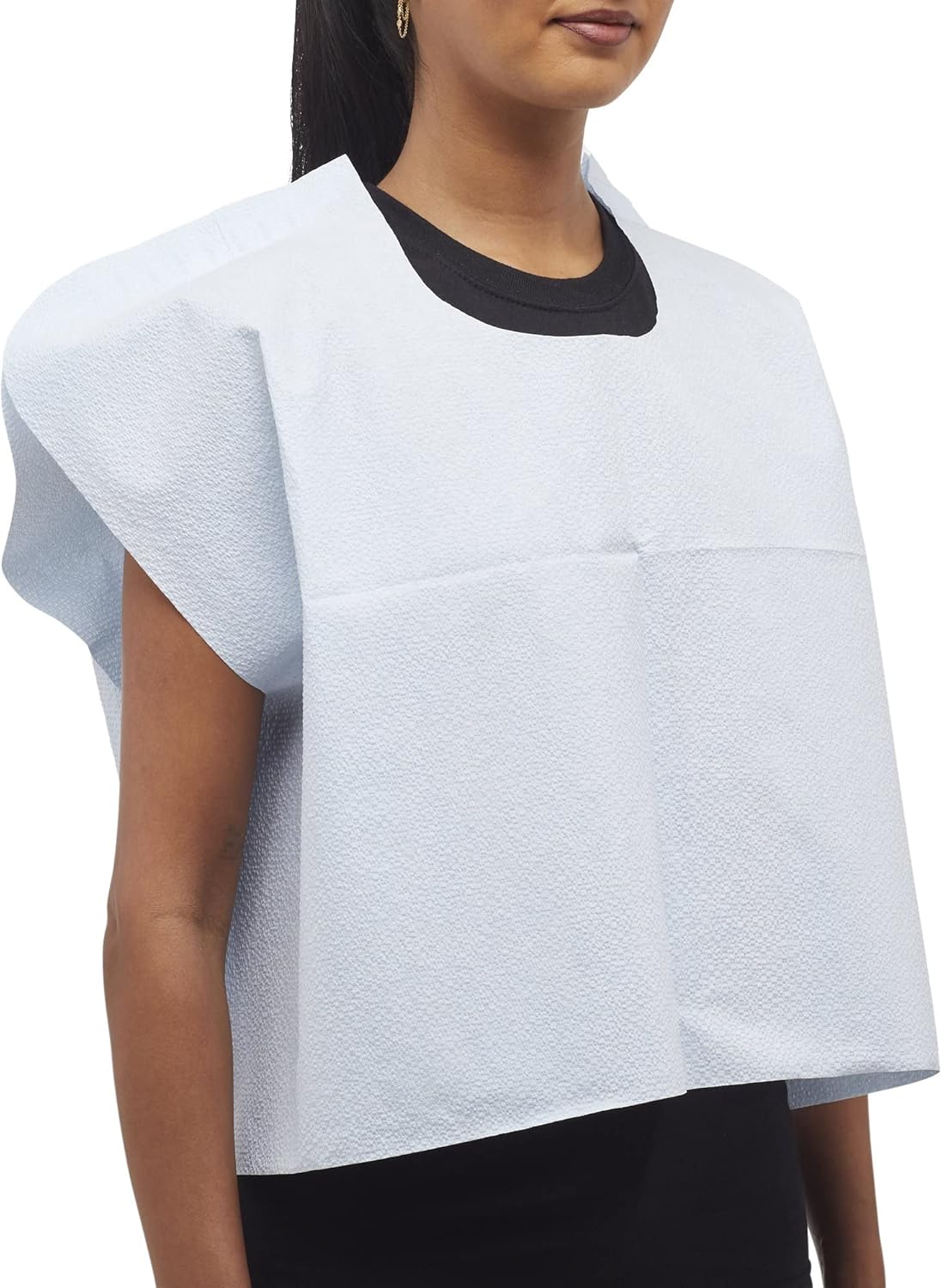 McKesson Exam Capes for Adults - Poly and Economy Tissue, Front or Back Opening, Unisex - Blue, One Size Fits Most, 21 in x 30 in, 100 Count