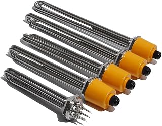 1Pcs DN40 1.5" BSPT Water Heating Element for Brewery and Distilling Machine with Ground Screw and Probe 220V 380V(220V,3KW 190mm DN40)