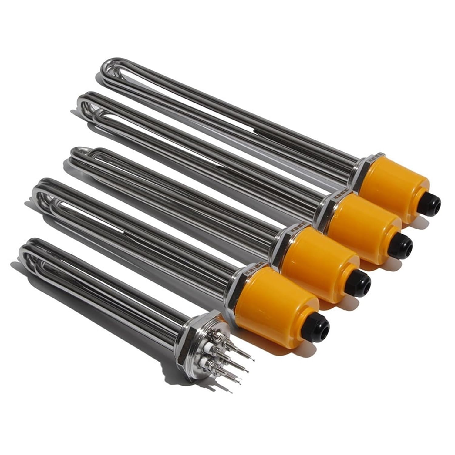 1Pcs DN40 1.5" BSPT Water Heating Element for Brewery and Distilling Machine with Ground Screw and Probe 220V 380V(380V,3KW 190mm DN40)