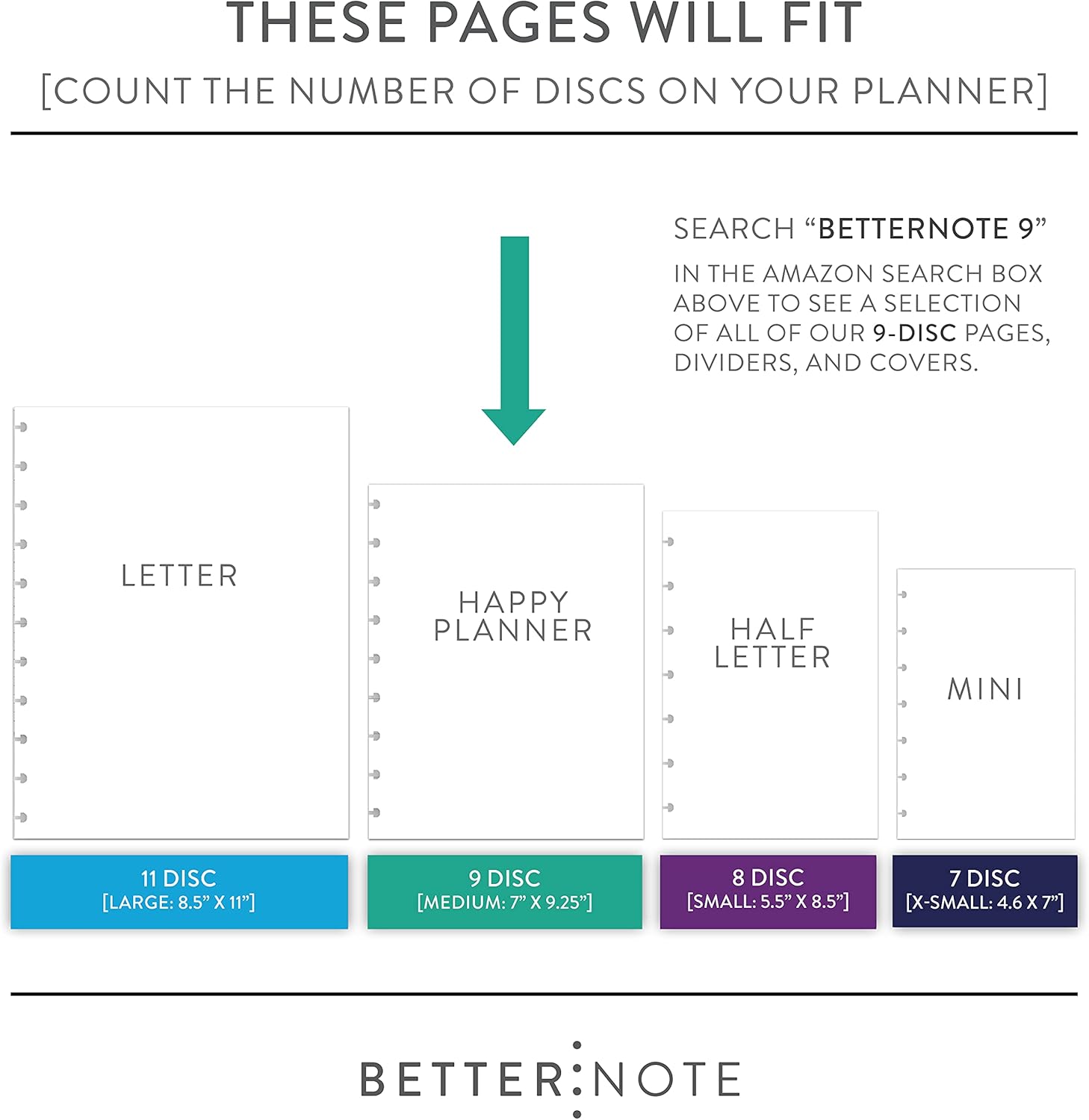 BetterNote July 2026 - June 2027 Academic Monthly Calendar Refill for Discbound Notebook, School Dates, Fits Levenger Circa, Big Happy Planner, Arc, TUL, Disc Refill (9-Disc, 7"x9.25", Whimsy)