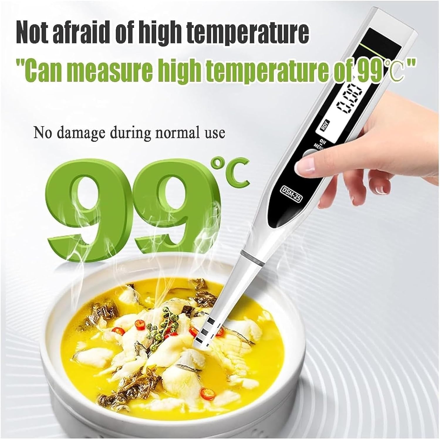 Digital Salinity Meter Tester Pen with LCD Backlight, Measures Salts in Food & Beverages, Water Quality, High Temp up to 99℃, Ideal for Home & Aquatic Use