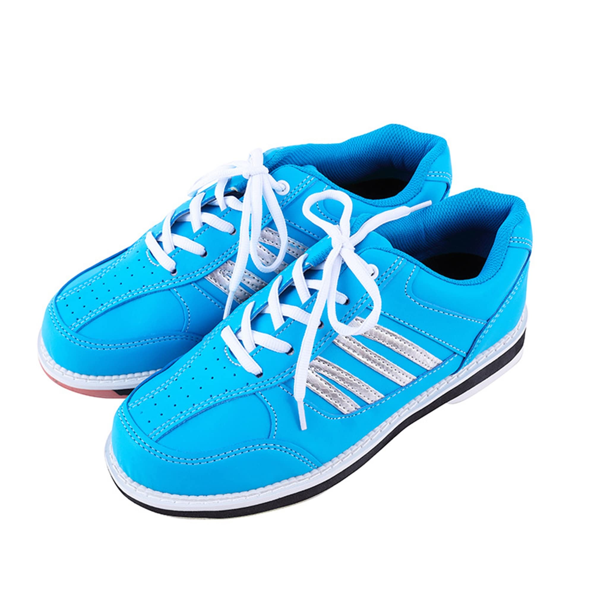 SDEQA Professionelle Bowlingschuhe Herren Leder Bowls Sportschuhe Atmungsaktiv rutschfest