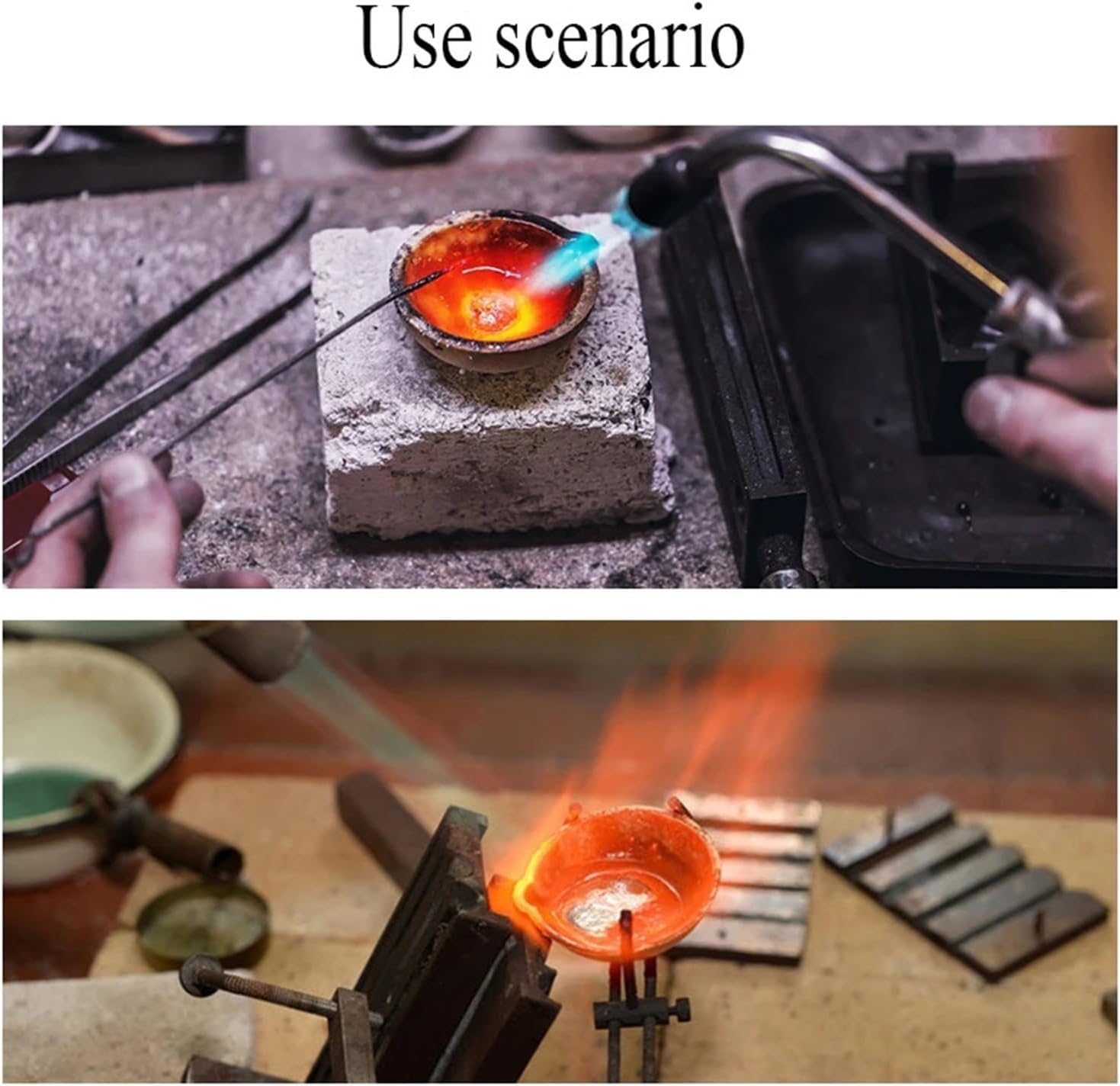 High Temperature Quartz Bowl Melting Crucible For Golds & Silver Platinum Refining 100g-5000g