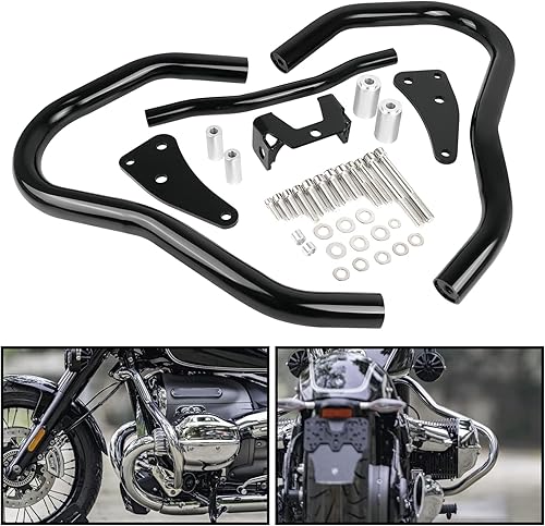 Miniatura 4 de Worldmotop Highway Crash Bar - Protector de motor compatible con BMW R18 R18B Classic R 18 2020 2021 2022 (negro)