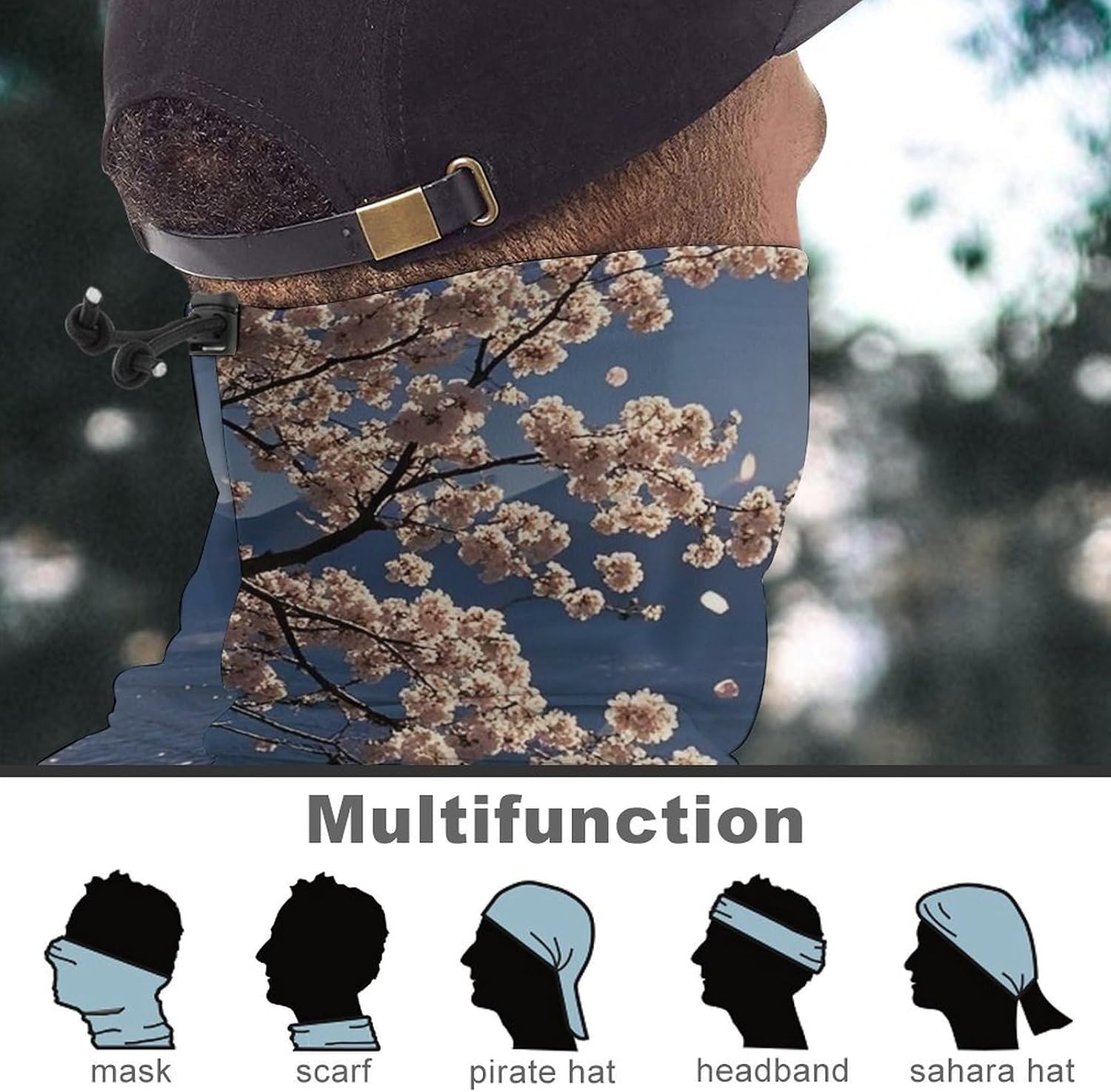 Neck Gaiter Face Mask for Cold Weather Bright Moon Hangs High Face Cover Scarf for Men Women Elastic Headbands Wind-proof Bandana for Skiing Fishing Hiking Cycling