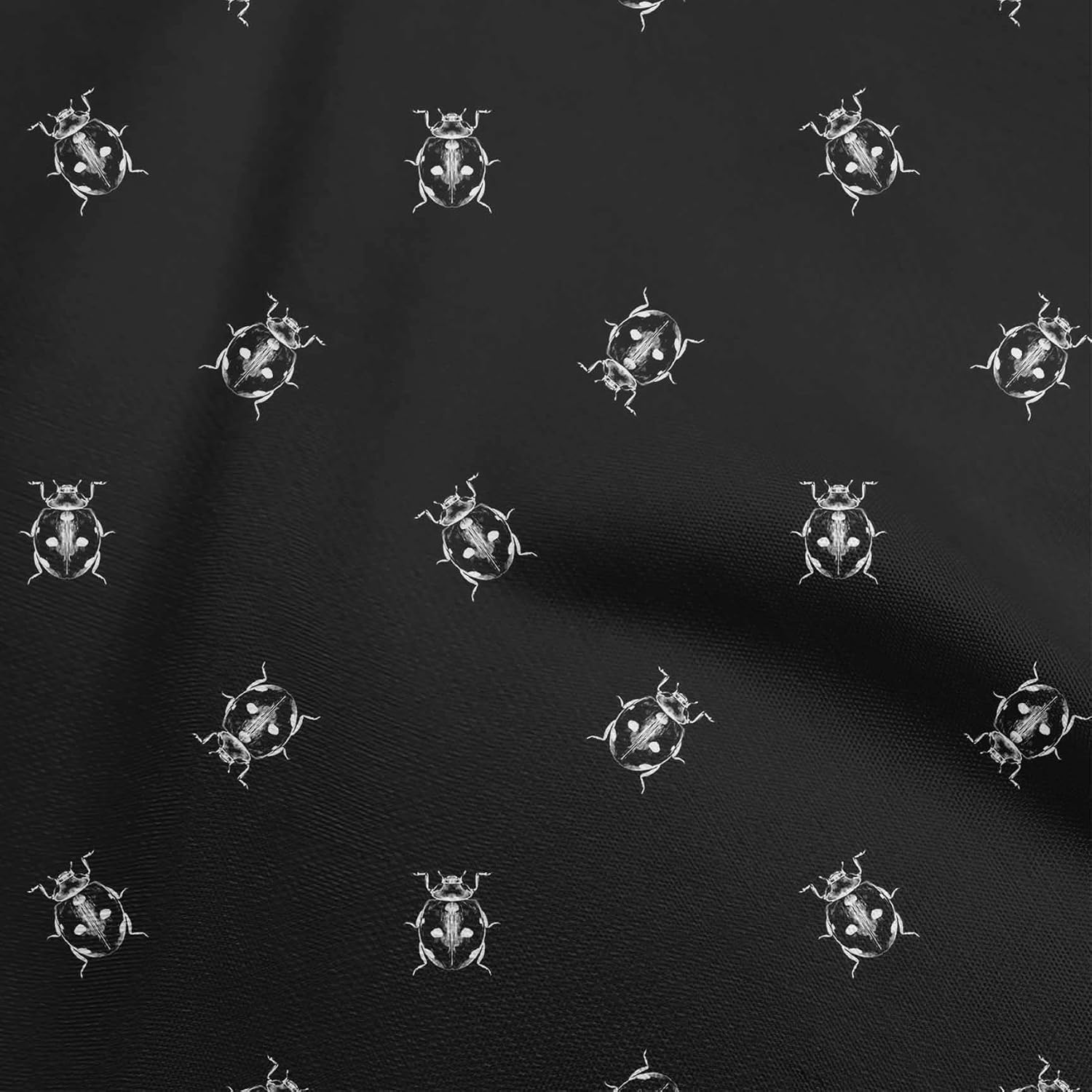 oneOone Cotton Flex Black Fabric Dragonfly Quilting Supplies Print Sewing Fabric by The Yard 40 Inch Wide