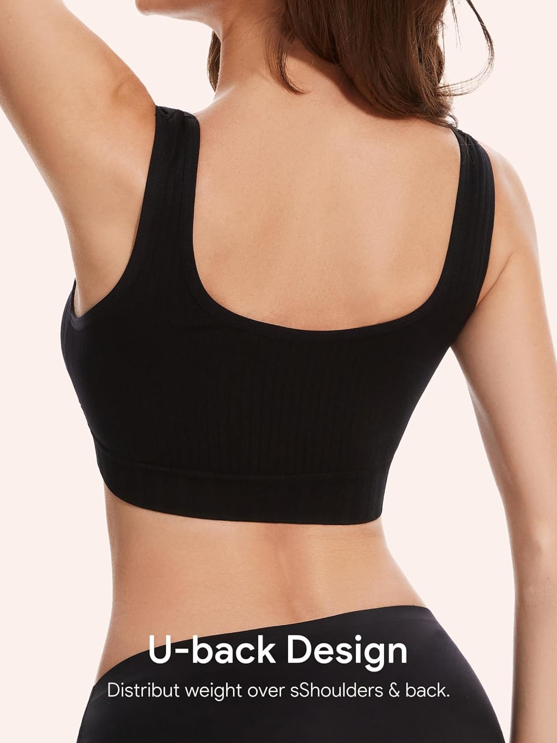 Angelhood Front Close Wireless Bras for Women, Smoothing Padded Bralette, Comfortable Snap Closing Bras, 4 Pack - Image 4